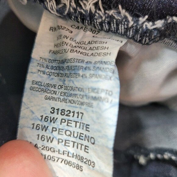 Lee Jegging Jeans 16W Petite Short Slim Fit Skinny Leg Mid Rise Sculpting 16 - Picture 5 of 5